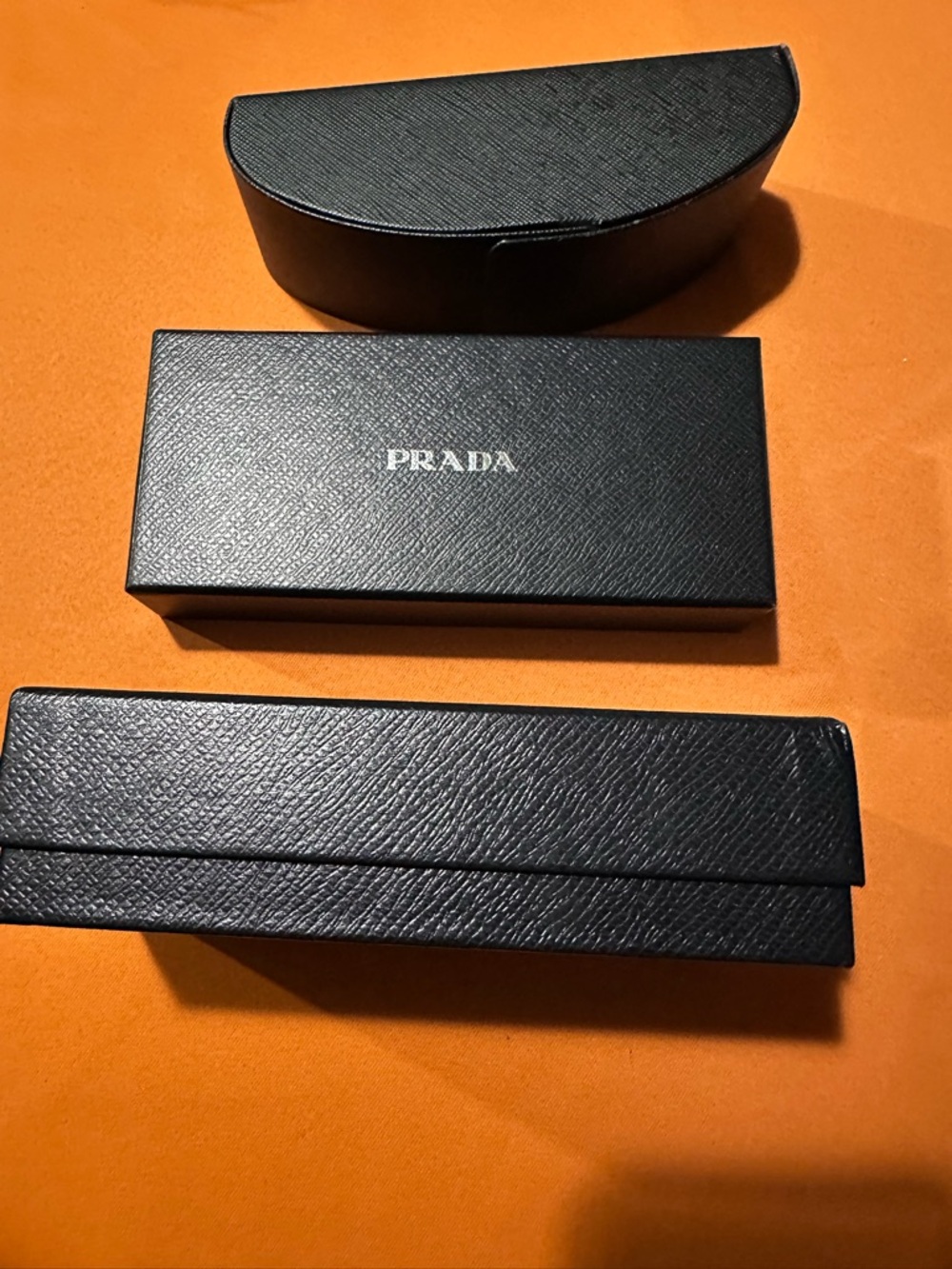 Prada Black Sunglasses Case and Box Set - Men's Accessories